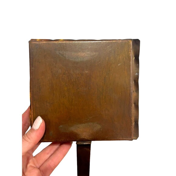 Vtg Drumgold Copper Silent Butler Storage Box Crumb Catcher GRAPE BERRIES 3D - Picture 5 of 8